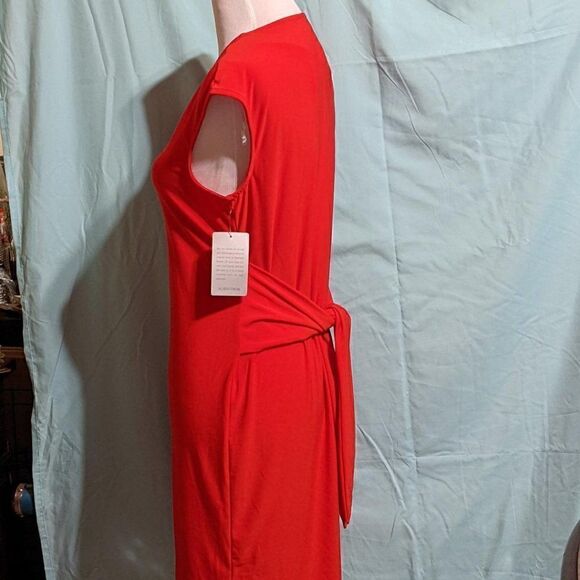 🆕NWT RED COMO VINTAGE SLEEVELESS DRESS WITH BOWTIE ON BACK - M - Picture 9 of 10